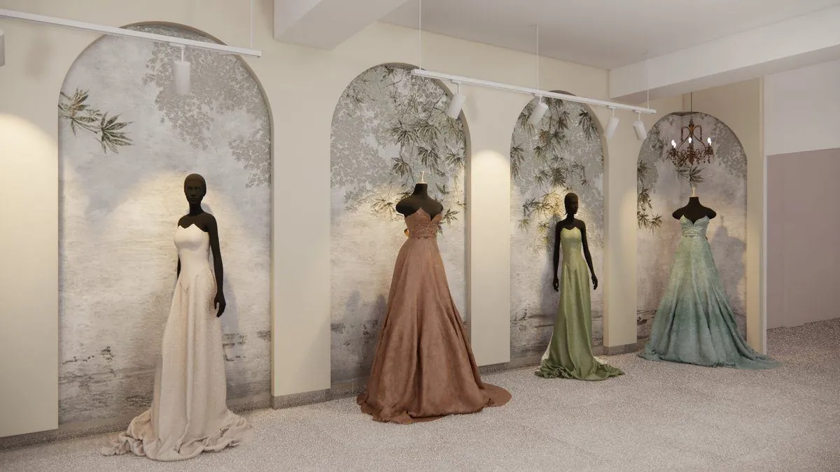 Commercial textile showroom renovation, Sumit Textiles, Naraina Delhi — Spatial Genesis